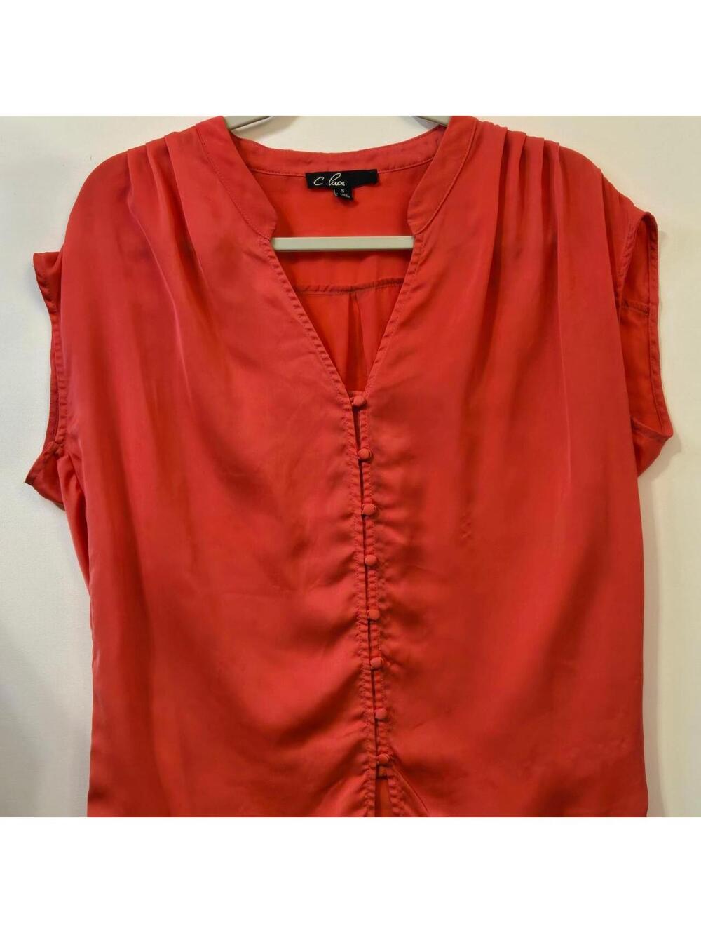 LUCE Women's Red and Orange Blous